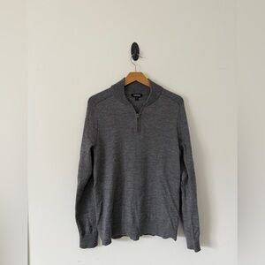 Express Charcoal Zip-Up Sweater